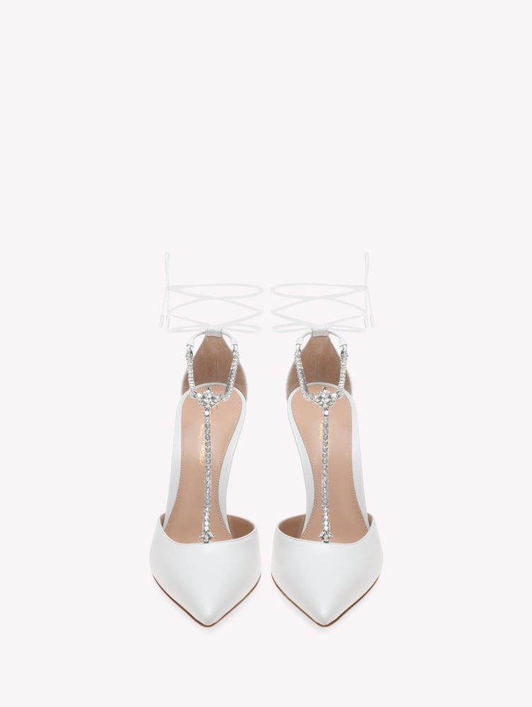 Escarpins Brilliant 105 en cuir lisse - Blanc