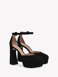 Escarpins Holly d'Orsay 120 en daim - Noir