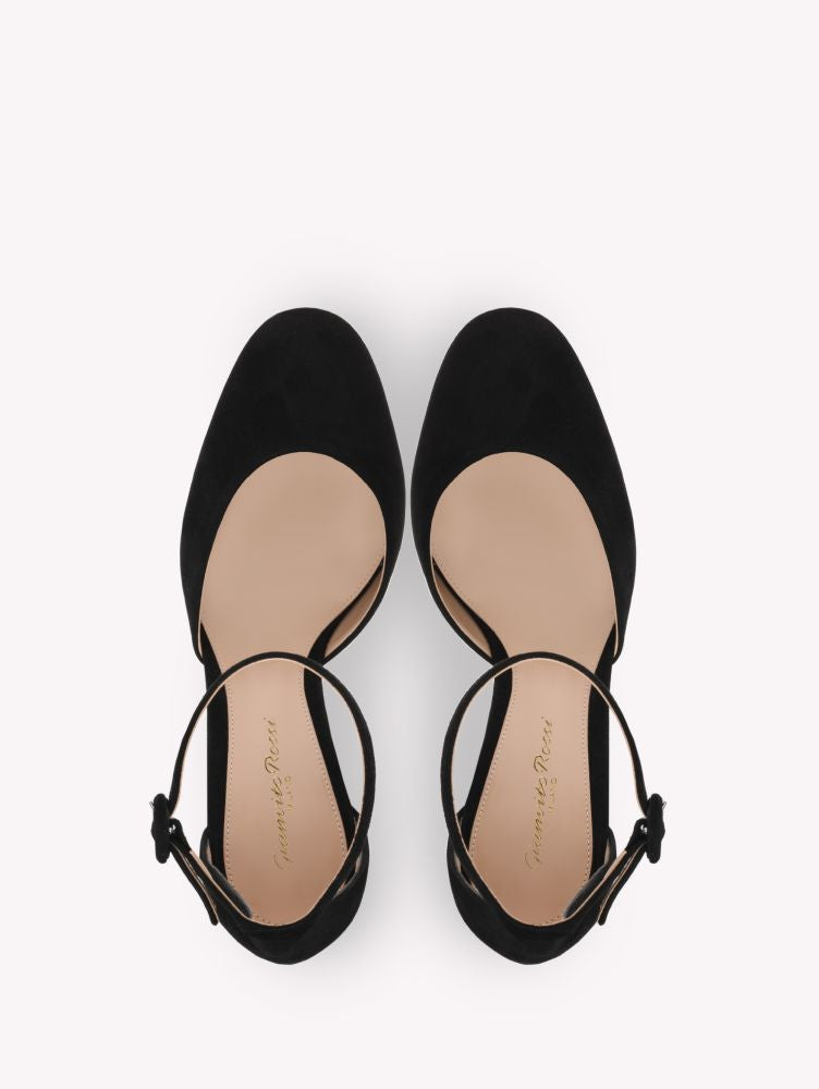 Escarpins Holly d'Orsay 120 en daim - Noir