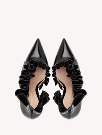 Escarpins Gabrielle 105 en cuir lisse - Noir