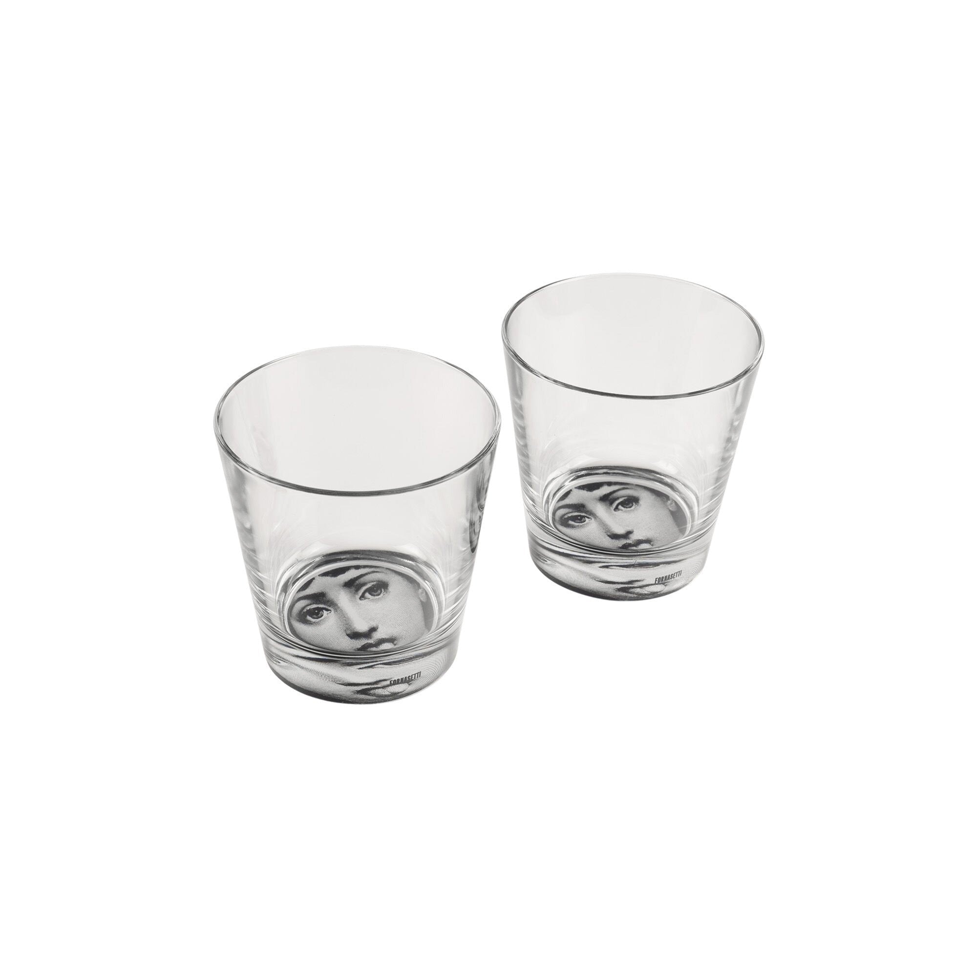 Set of 2 Tema e Variazioni glasses n°82 - Black & White