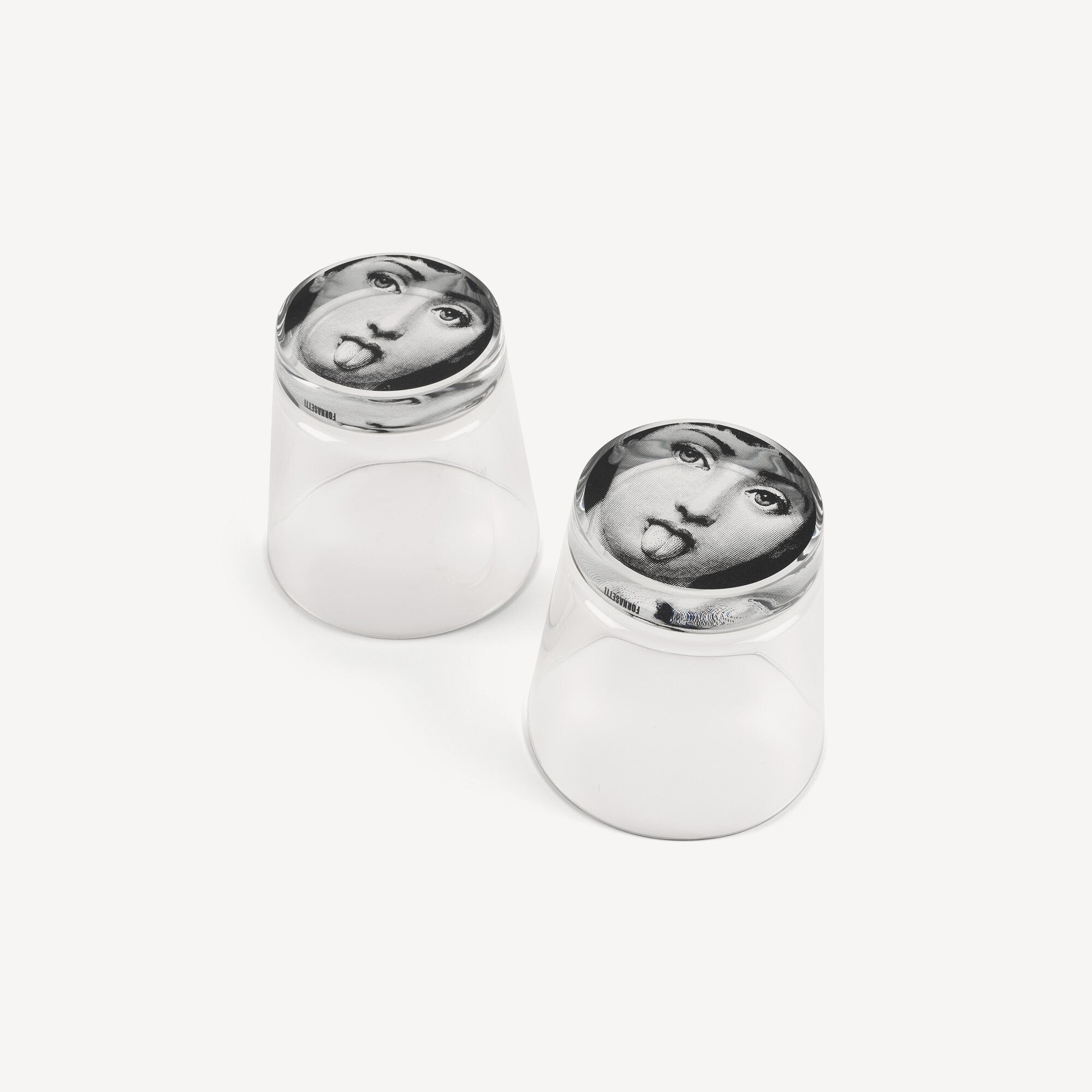 Set of 2 Tema e Variazioni glasses n°82 - Black & White
