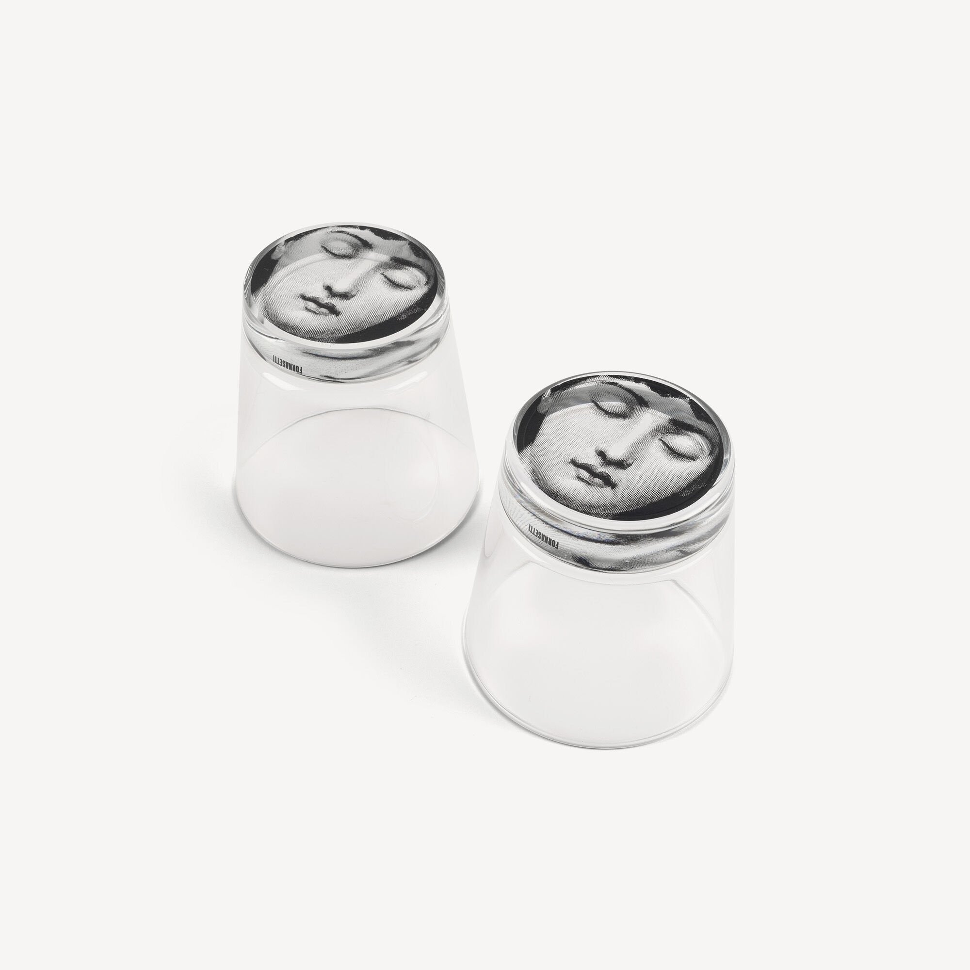 Set of 2 Tema e Variazioni glasses n°376 - Black & White