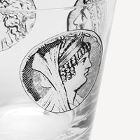 Set of 2 Cammei water glasses - Black & White