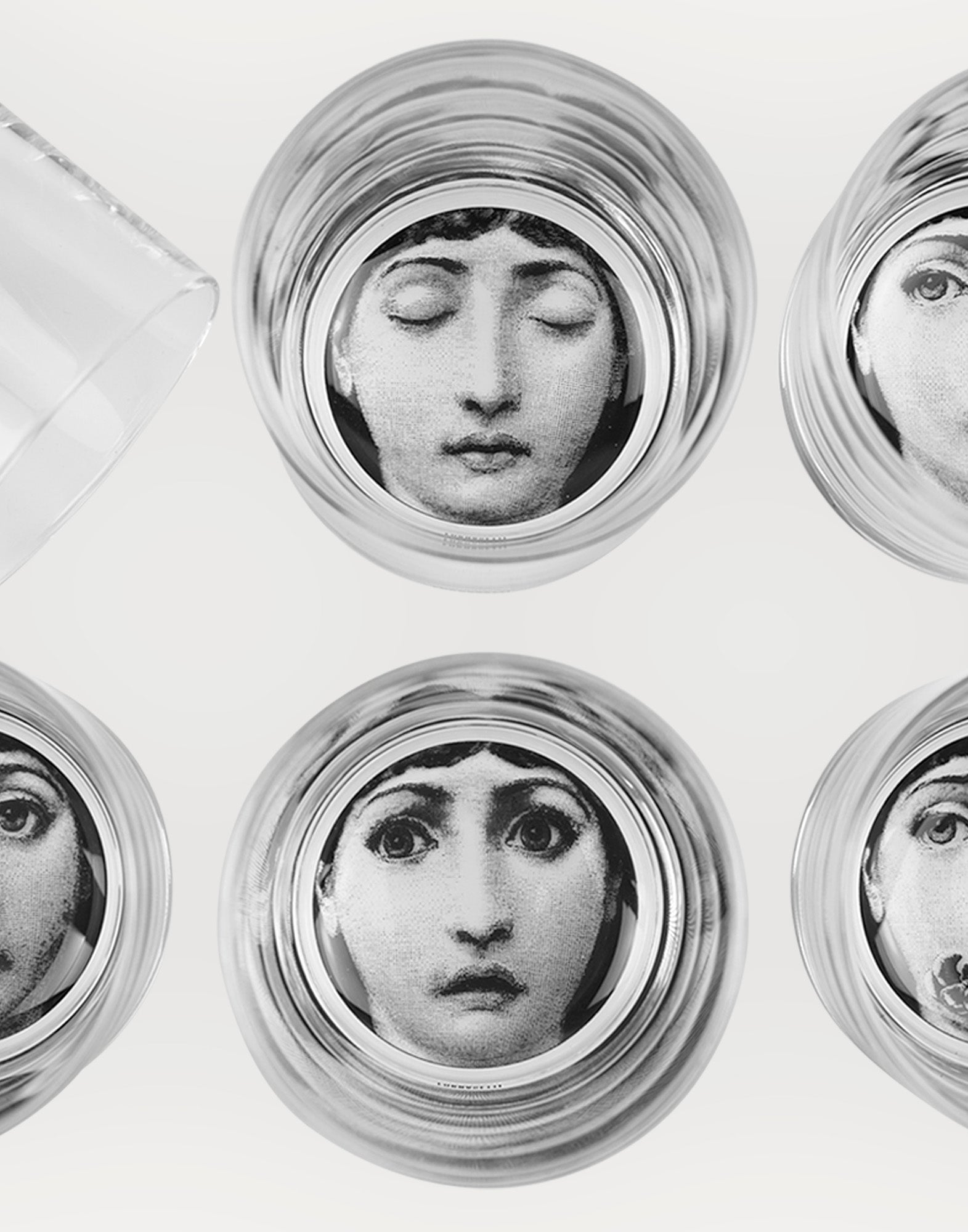 Set of 6 Tema e Variazioni glasses - Black & White