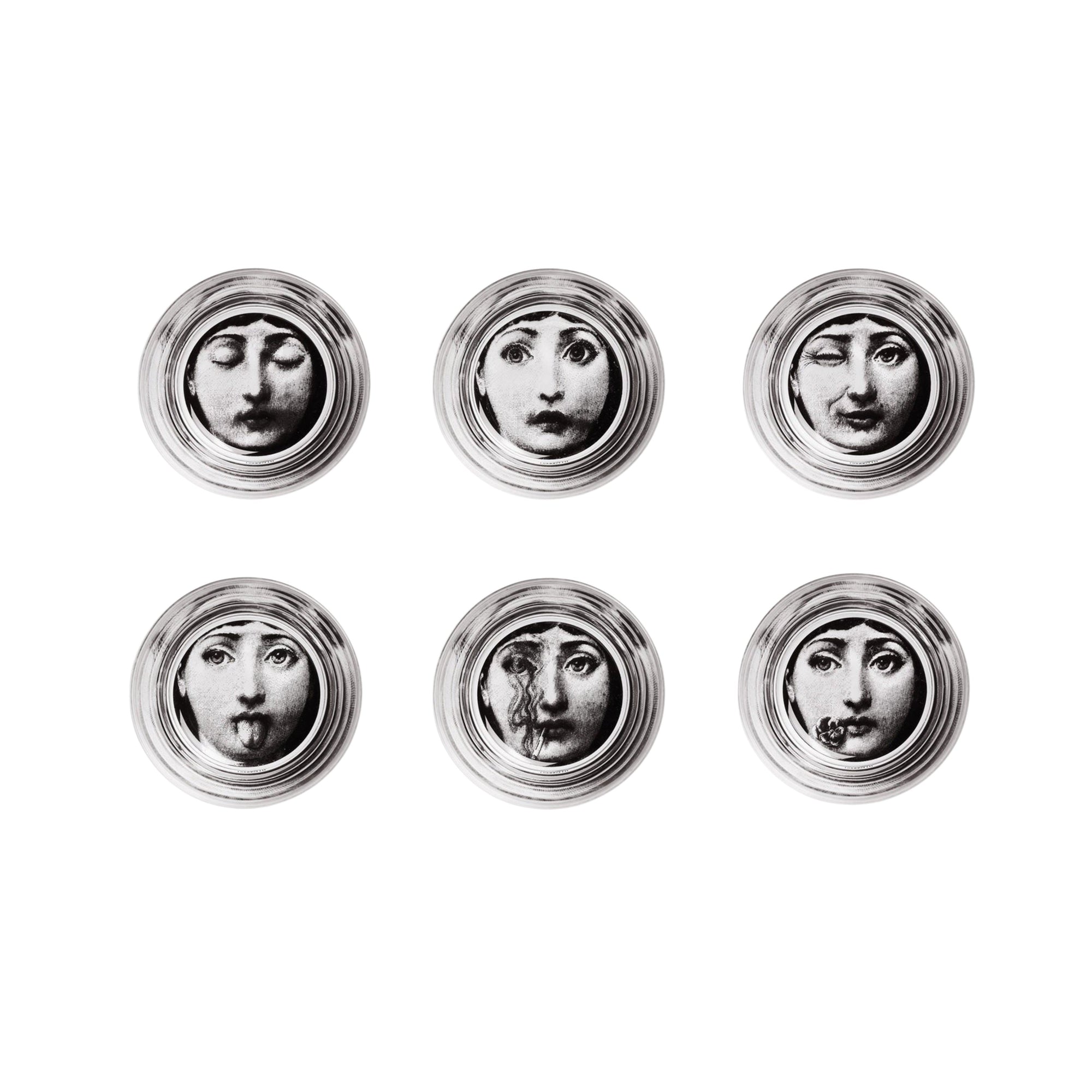 Set of 6 Tema e Variazioni glasses - Black & White
