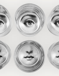 Set of 6 Occhio e Bocca glasses - Black & White