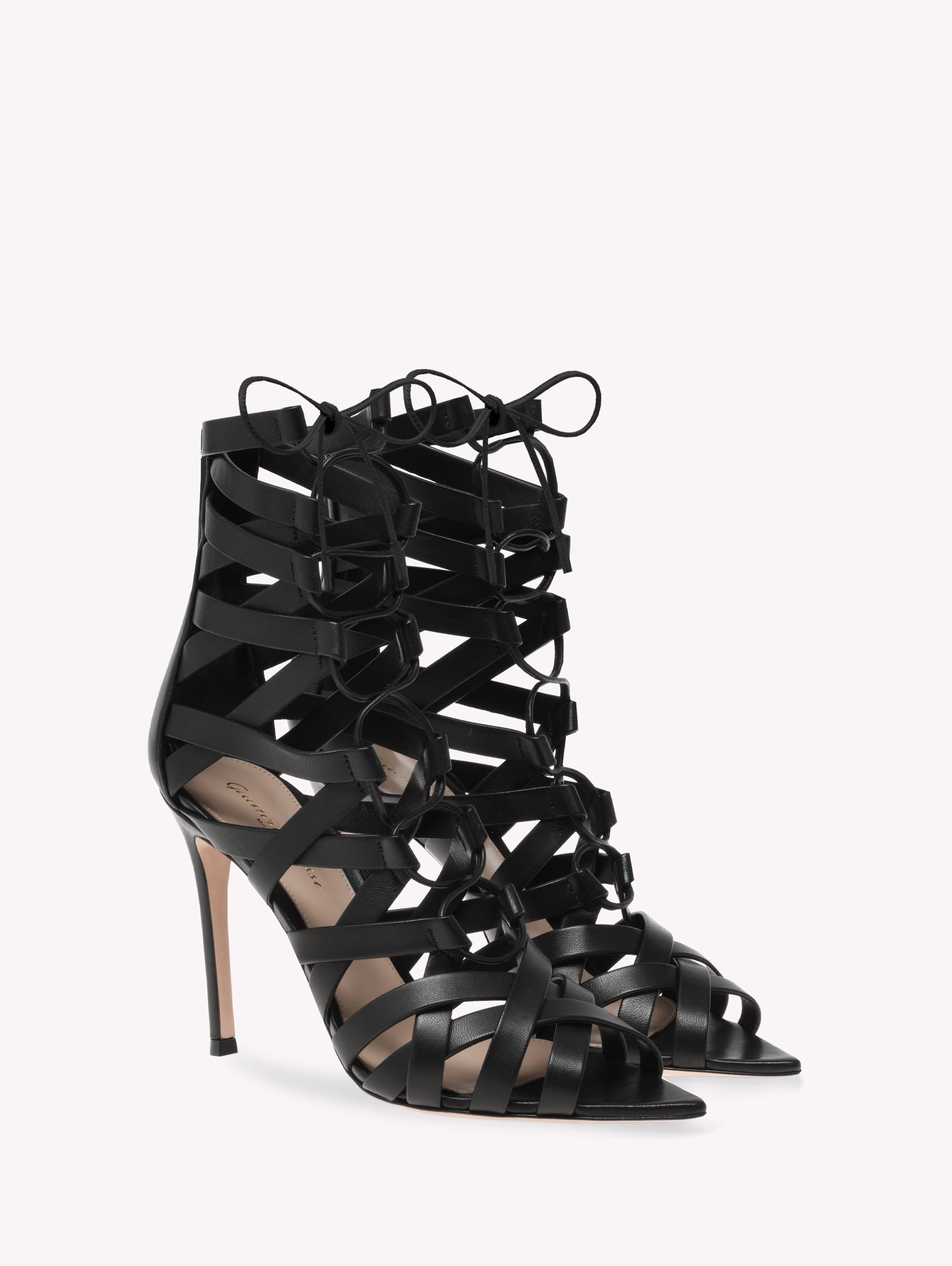 Sandales Catherine 105 en cuir lisse - Noir