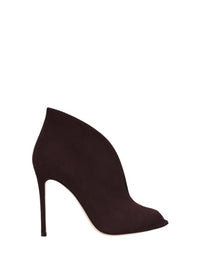 Escarpins Vamp 105 en daim - Rouge