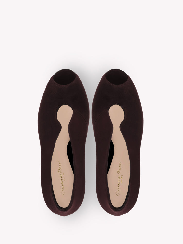 Escarpins Vamp 105 en daim - Rouge