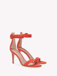 Sandales Portofino 85 en daim - Rouge orangé