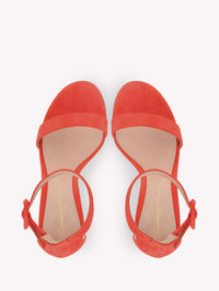 Sandales Portofino 85 en daim - Rouge orangé