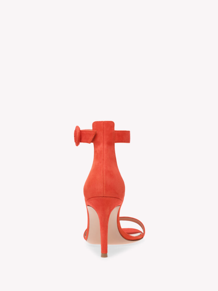 Sandales Portofino 85 en daim - Rouge orangé