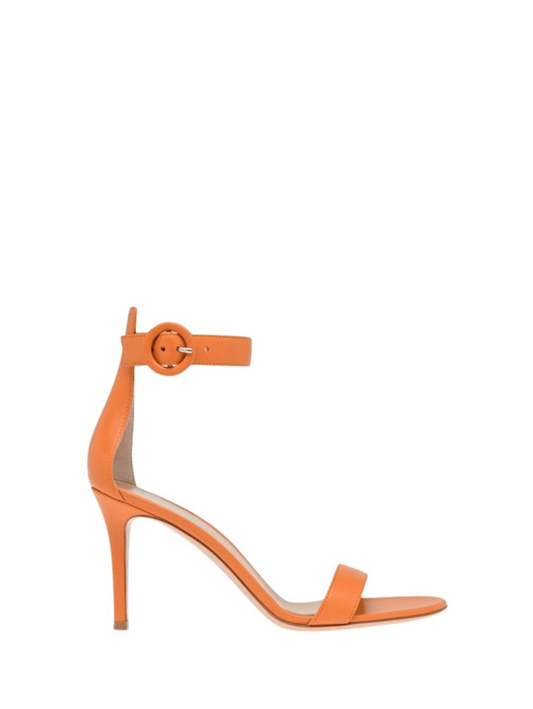 Sandales Portofino 85 en cuir lisse - Orange