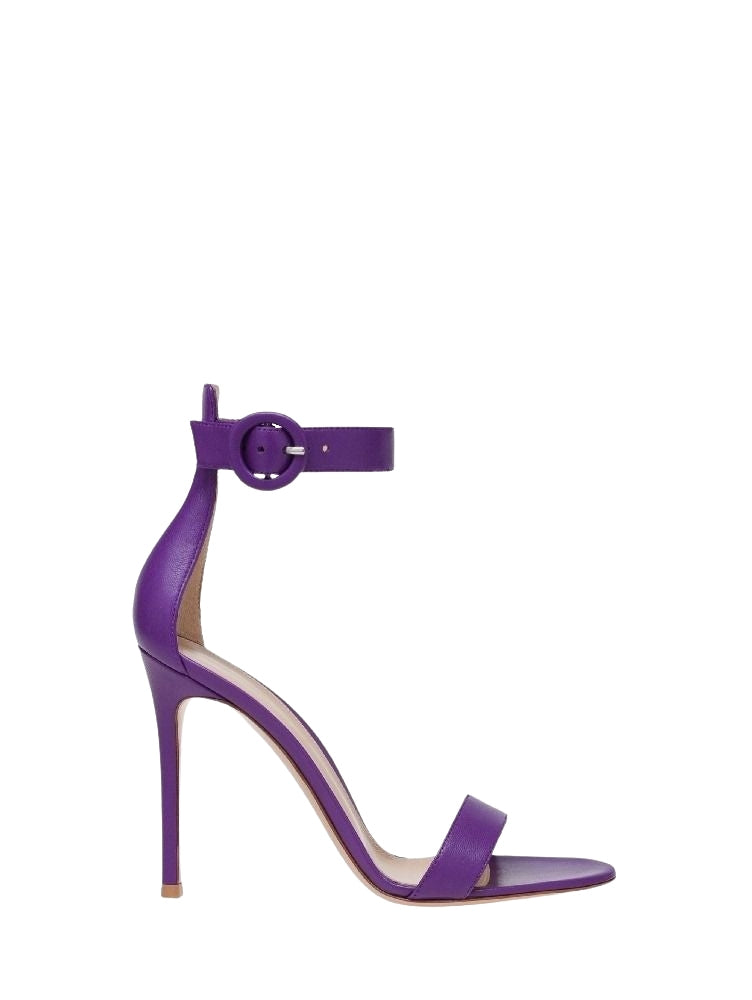 Sandales Portofino 105 en cuir lisse - Pourpre