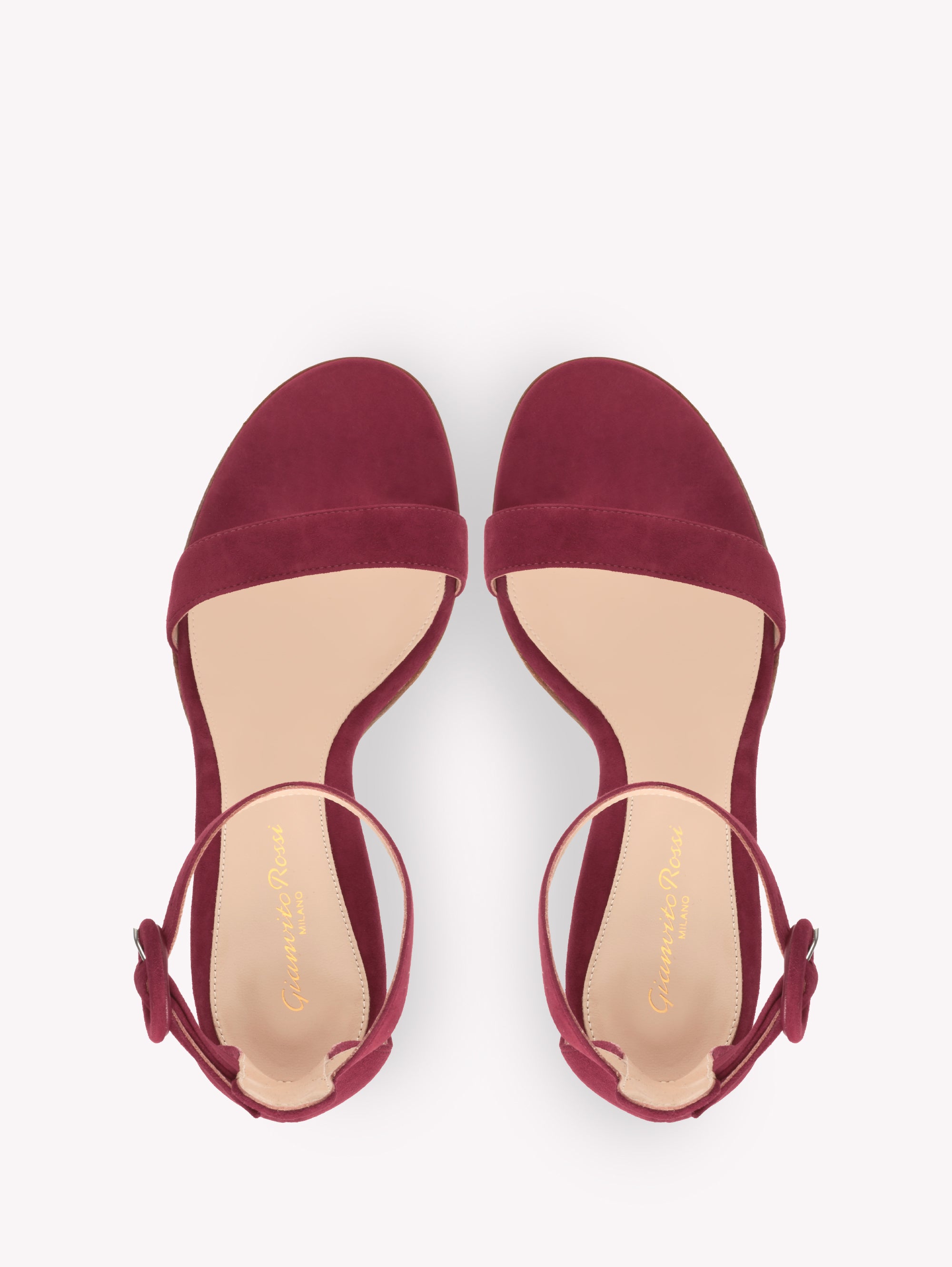 Sandales Versilia 85 en daim - Rouge
