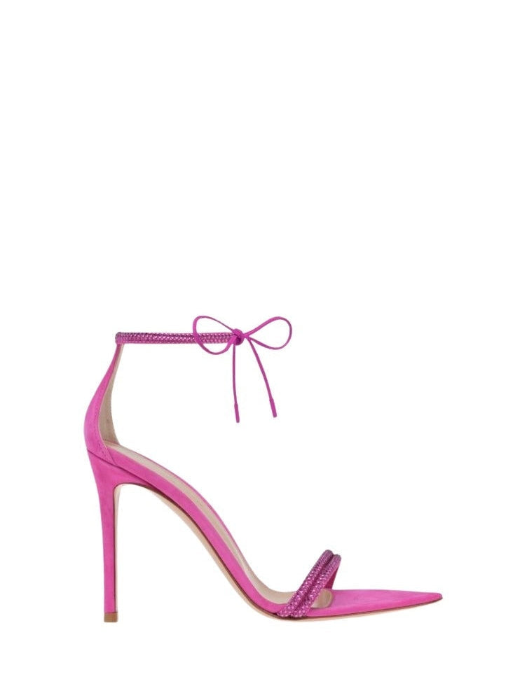 Sandales Montecarlo 105 en daim - Rose