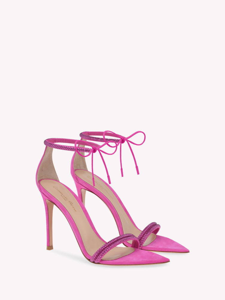 Sandales Montecarlo 105 en daim - Rose