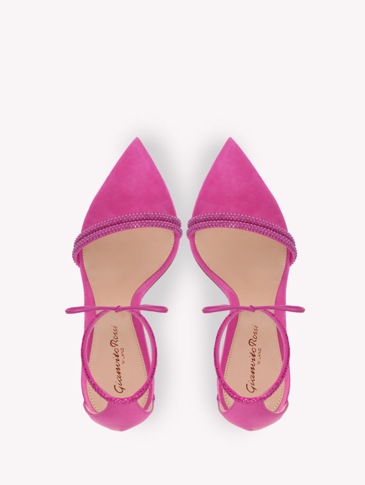 Sandales Montecarlo 105 en daim - Rose