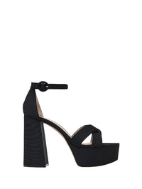Sandales Sheridan 10,5 en satin - Noir