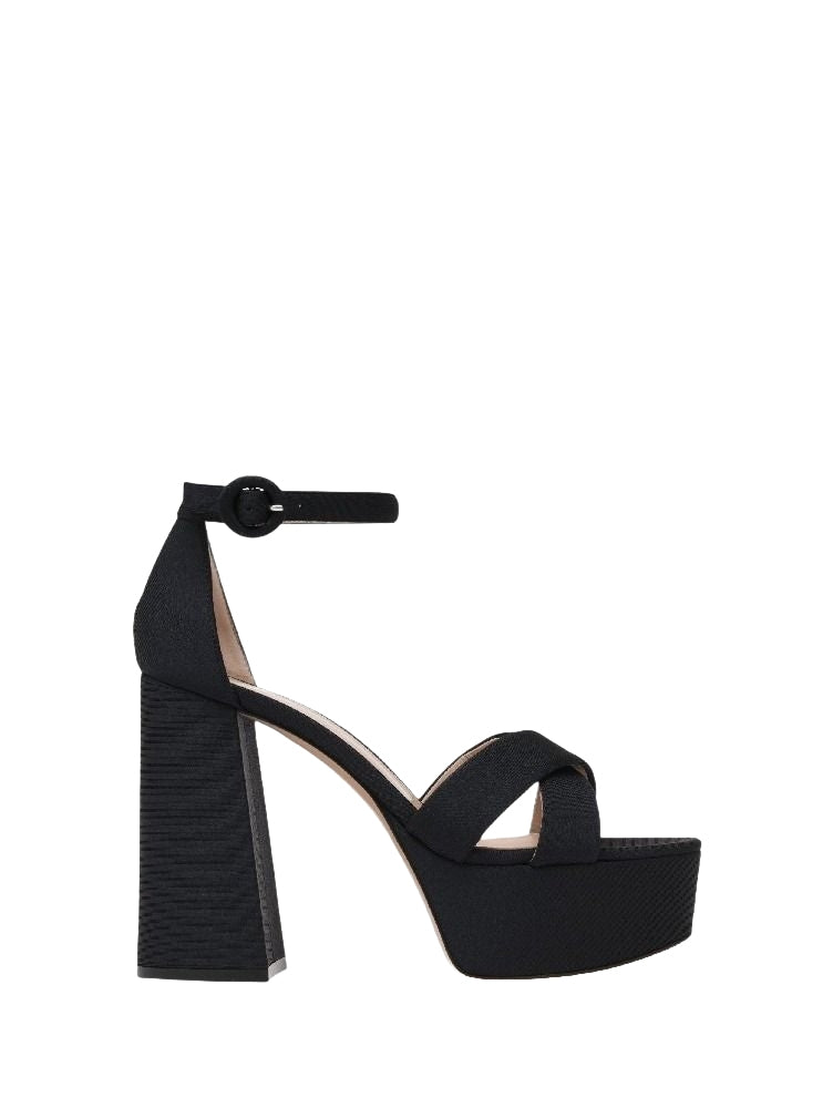 Sandales Sheridan 10,5 en satin - Noir