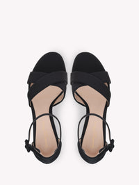 Sandales Sheridan 10,5 en satin - Noir