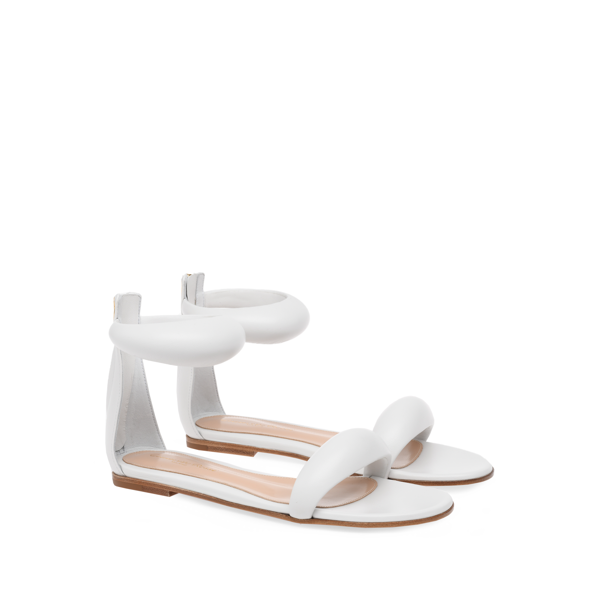Sandales Bijoux en cuir lisse - Blanc