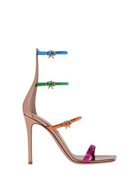 Sandales Ribbon Uptown 105 en cuir métallique - Multicolore