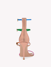 Sandales Ribbon Uptown 105 en cuir métallique - Multicolore