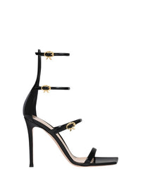 Sandales Ribbon Uptown 105 en cuir verni - Noir