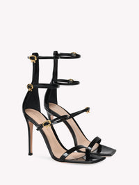 Sandales Ribbon Uptown 105 en cuir verni - Noir