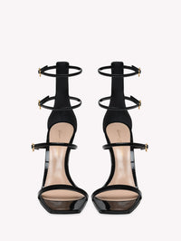 Sandales Ribbon Uptown 105 en cuir verni - Noir