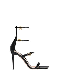 Sandales Ribbon Uptown 105 en cuir verni - Noir