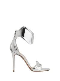 Sandales Lucrezia 105 en cuir lisse - Argent