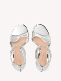 Sandales Lucrezia 105 en cuir lisse - Argent