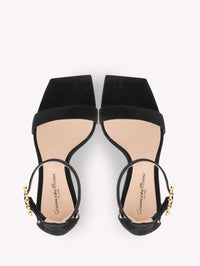 Wondy 95 sandals in suede - Black