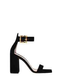 Sandales Wondy 95 en satin - Noir