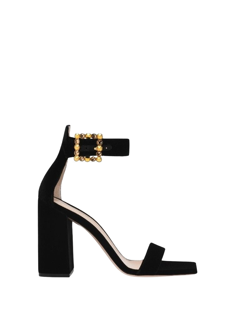 Sandales Wondy 95 en satin - Noir
