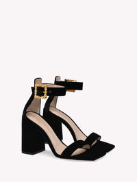 Sandales Wondy 95 en satin - Noir