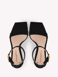 Sandales Wondy 95 en satin - Noir