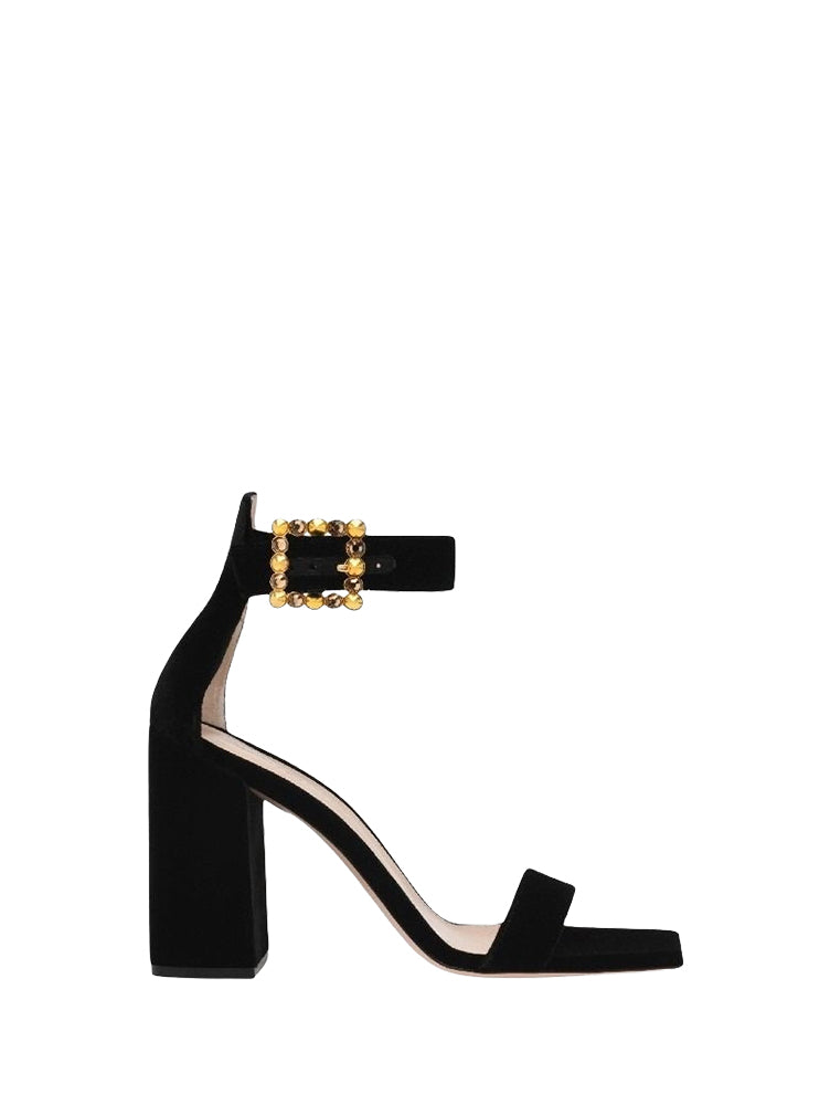 Sandales Wondy 95 en satin - Noir