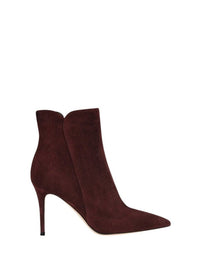 Bottines Levy 85 en daim - Rouge