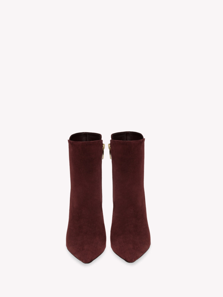 Bottines Levy 85 en daim - Rouge