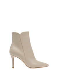 Bottines Levy 85 en cuir lisse - Beige