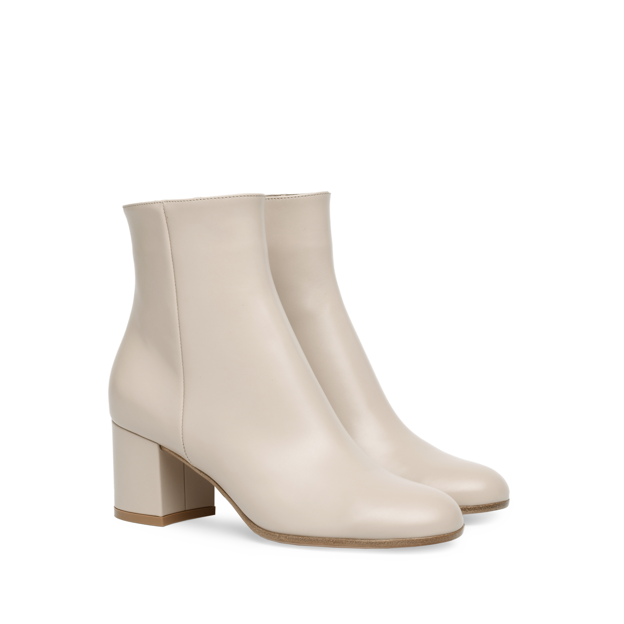 Bottines Margaux 60 en cuir lisse - Neutre