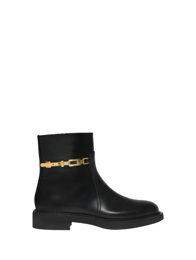 Bottines Martine en cuir lisse - Noir