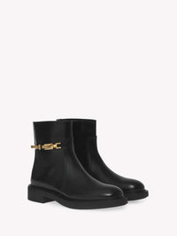 Bottines Martine en cuir lisse - Noir