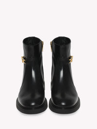 Bottines Martine en cuir lisse - Noir