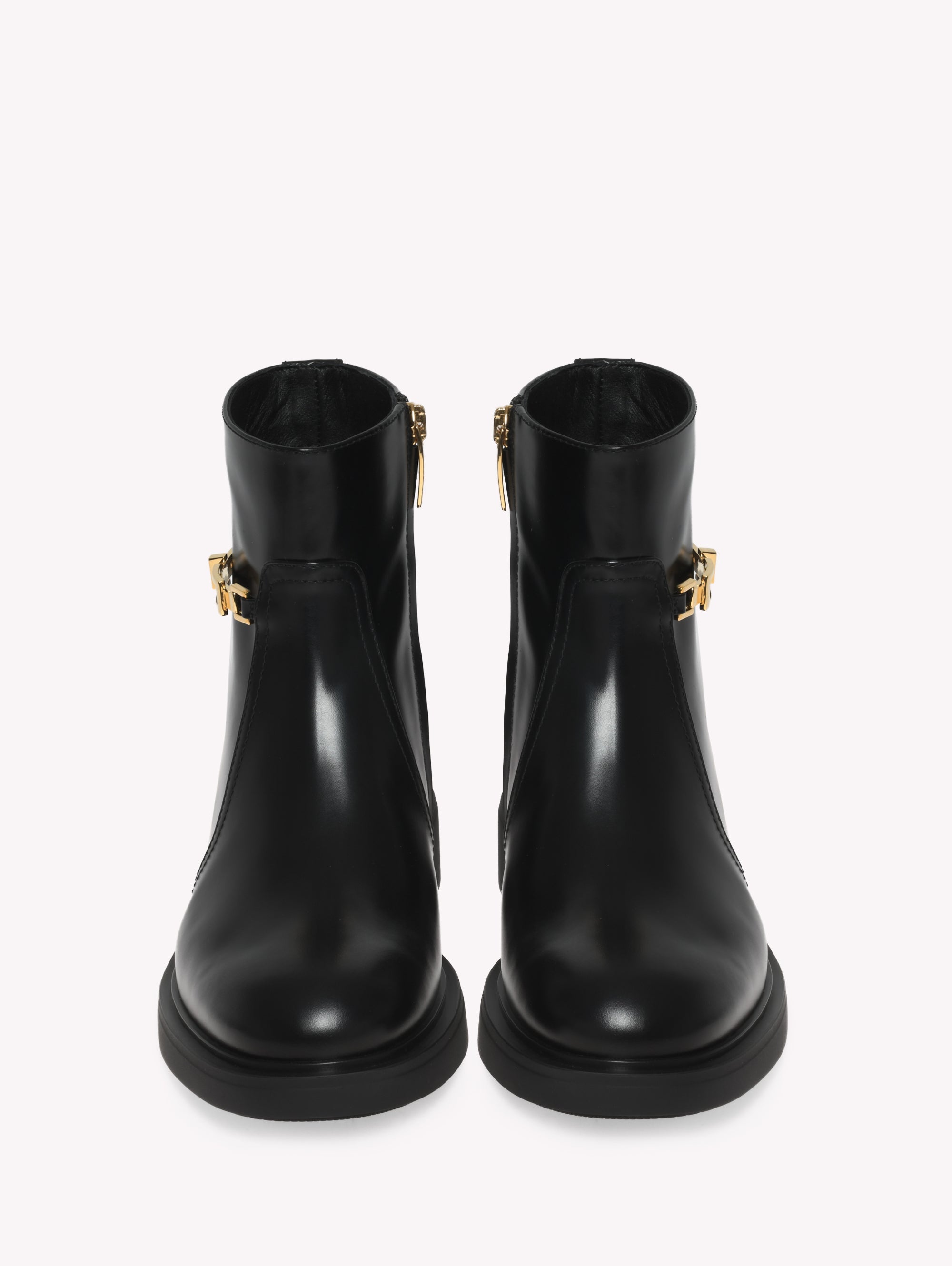 Bottines Martine en cuir lisse - Noir