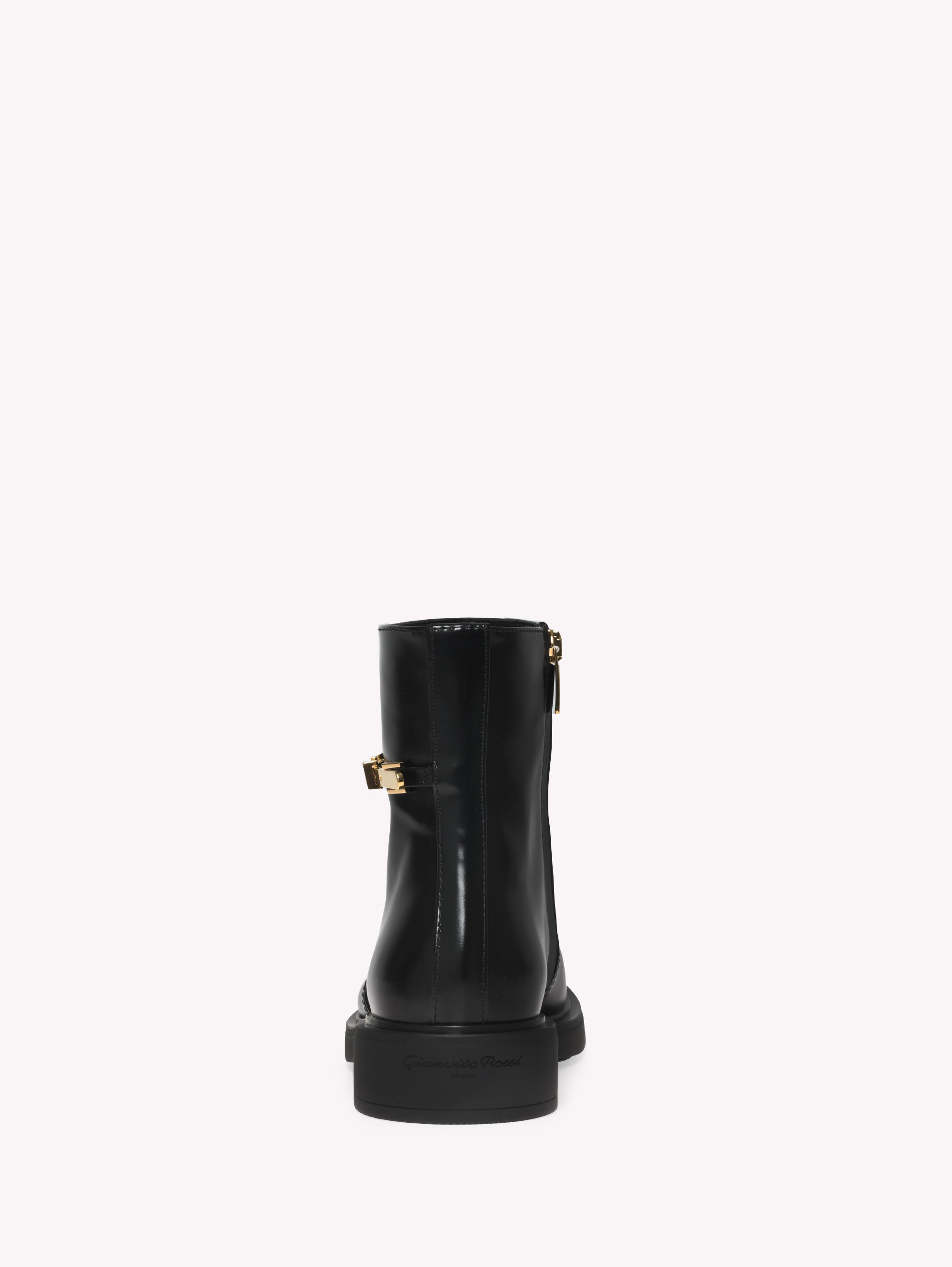 Bottines Martine en cuir lisse - Noir